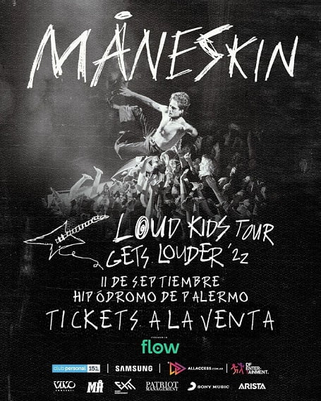 Maneskin en Argentina. Foto cortesía DF Entertaiment